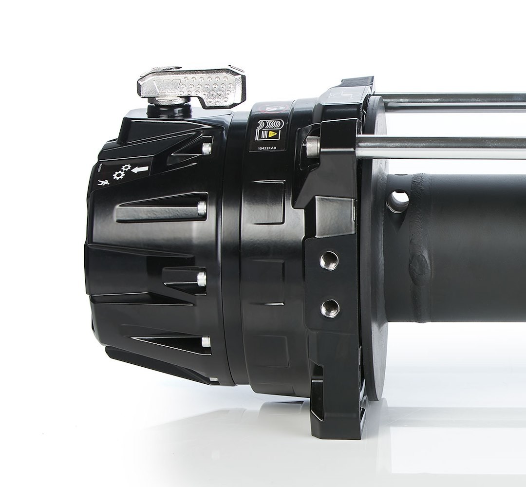WARN Industries Winch, Series G2, 12 Volt Electric, 15 DC, Without Rope, Anti-Clockwise, 10 Inch Wire Drum, Manual Clutch – 104520