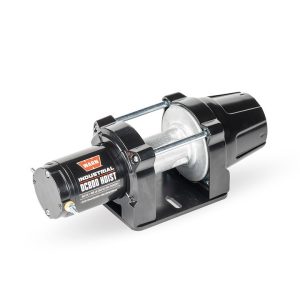 WARN Industries Winch, Industrial Hoist, DC800, Vehicle Mounted, 24 Volt, 800 Pound Line Pull Capacity, Without Rope, Without Fairlead – 104802
