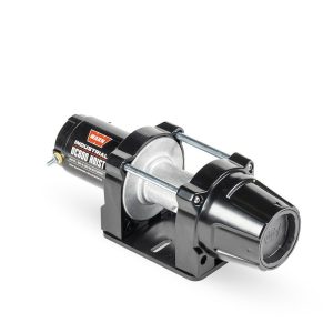 WARN Industries Winch, Industrial Hoist, DC800, Vehicle Mounted, 24 Volt, 800 Pound Line Pull Capacity, Without Rope, Without Fairlead – 104802