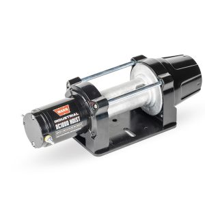 WARN Industries Winch, Industrial Hoist, DC1000, 24 Volt Electric, 1000 Pound Line Pull Capacity, Without Rope, Without Fairlead – 105102