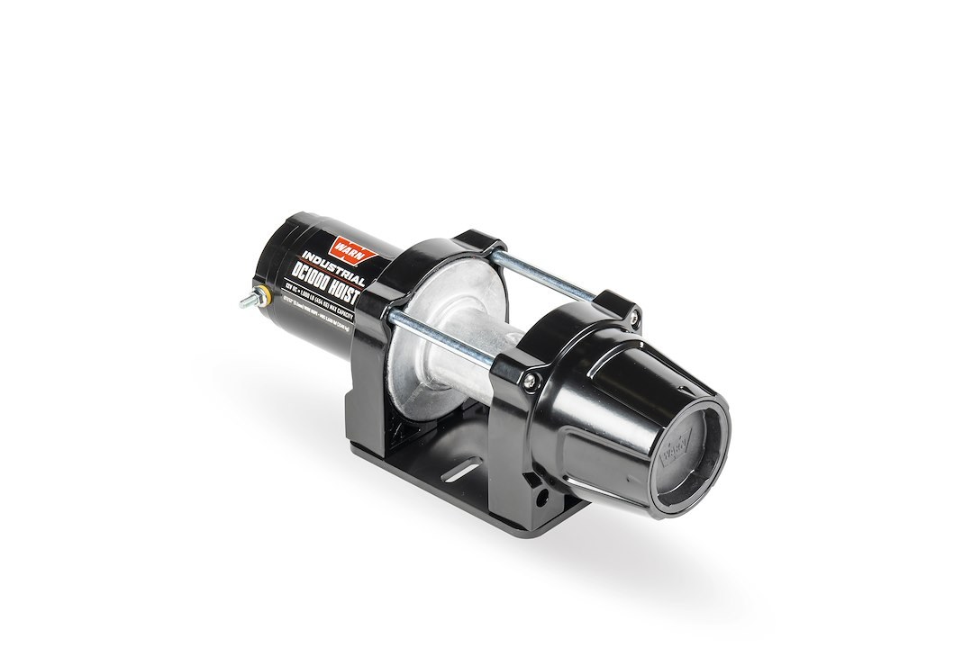 WARN Industries Winch, Industrial Hoist, DC1000, Short Drum, 12 Volt Electric, 1000 Pound Line Pull Capacity, Without Rope, Without Fairlead – 105151
