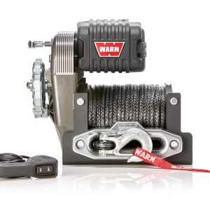 WARN Industries Winch, Vehicle Mounted, 6 Horsepower Motor, 10000 Pound Pull Capacity, 150 Foot Synthetic Rope – 106175