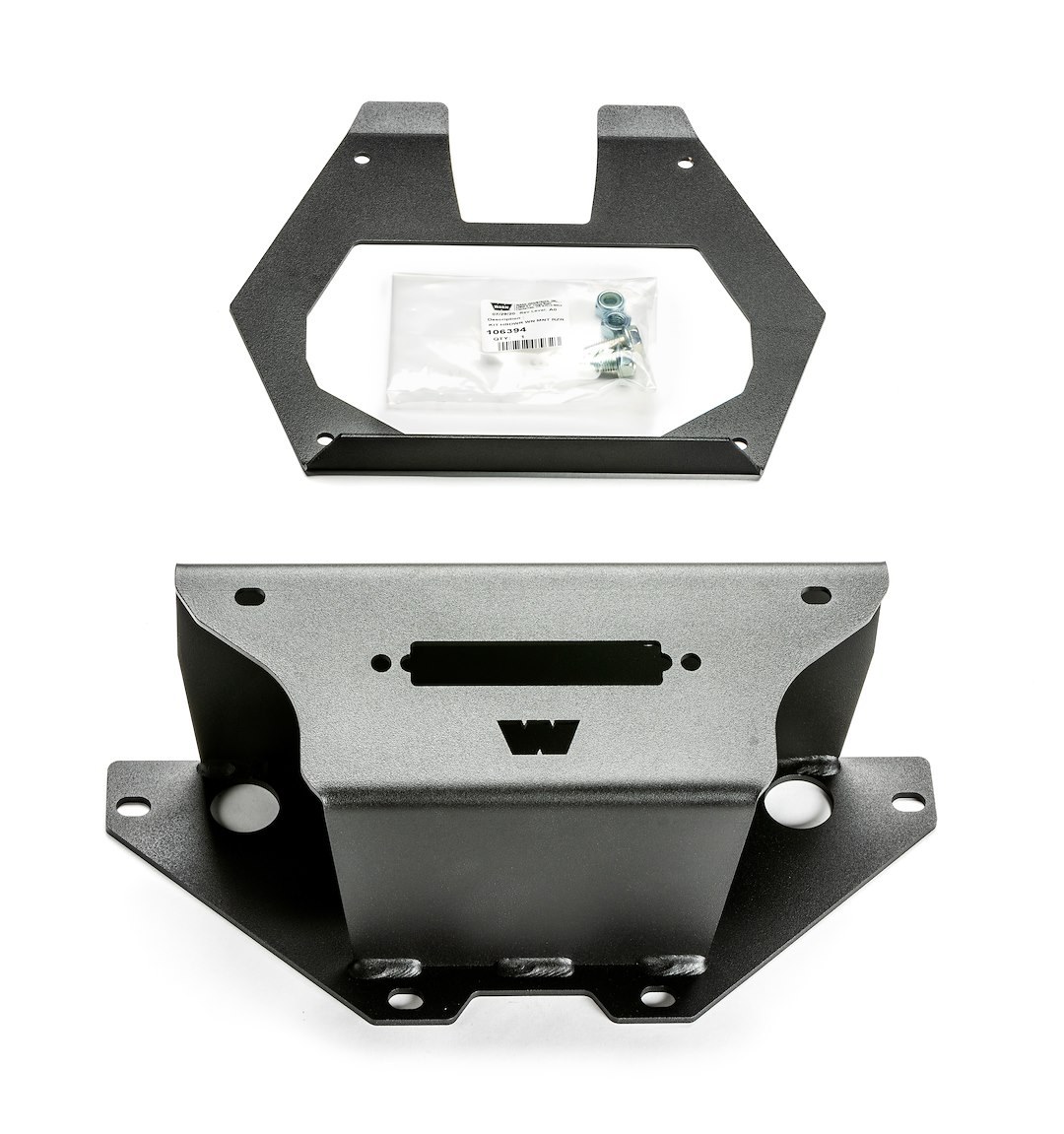 WARN Industries Winch Mount, For Use with Vrx 25/ Vrx 35/ Vrx 45 Winches, Fixed Mount, Powder Coated, Black – 106204