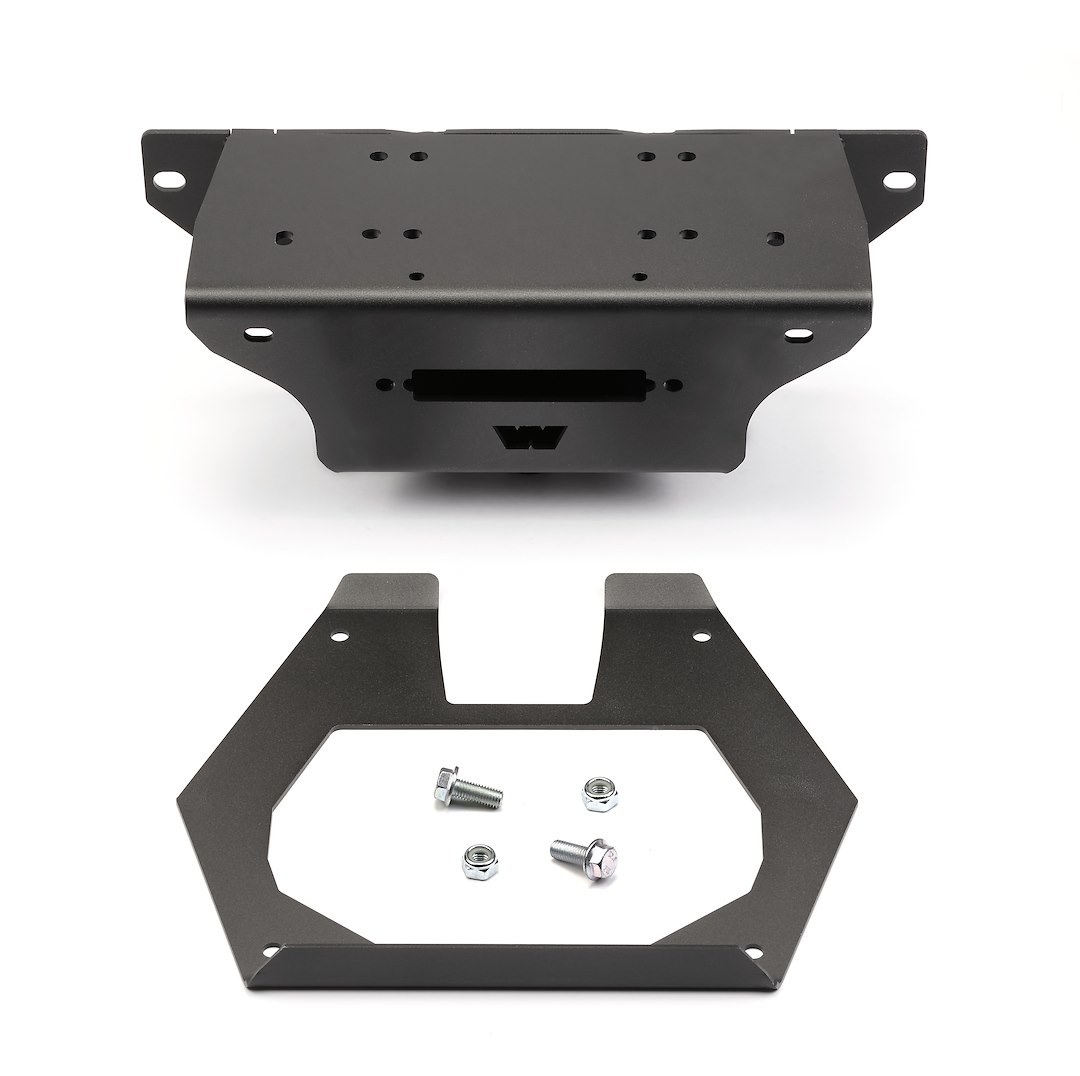 WARN Industries Winch Mount, For Use with Vrx 25/ Vrx 35/ Vrx 45 Winches, Fixed Mount, Powder Coated, Black – 106204