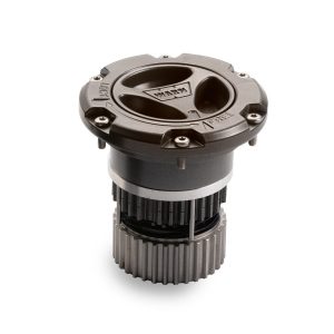 WARN Industries Locking Hub, Manual, 3 Piece Design, 35 Spline, 6 Bolt Count, Gray, Stainless Steel Hardware, Set of 2 – 108325