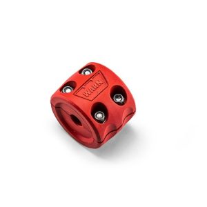 WARN Industries Winch Cable Stop, Up to 1/2 Inch Cable Diameter, Split Design, Red, Rubber – 108789