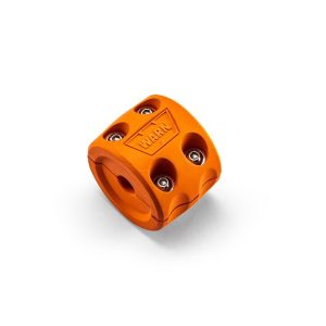 WARN Industries Winch Cable Stop, Up to 1/2 Inch Cable Diameter, Split Design, Orange, Rubber – 108790
