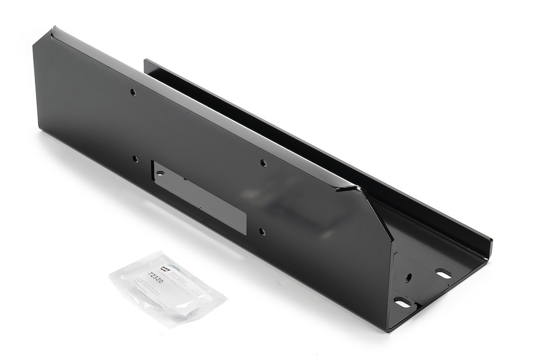 WARN Industries Winch Mount, Flatbed Winch Mounting Plate, For Use with M12 and M8274-50 Winches, Fixed Mount, Powder Coated, Black, Steel – 11078
