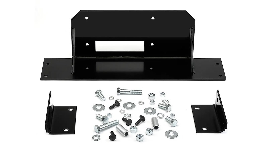 WARN Industries Winch Mount, For Use with M8274-50 Winch, Fixed Mount, Powder Coated, Black – 11310