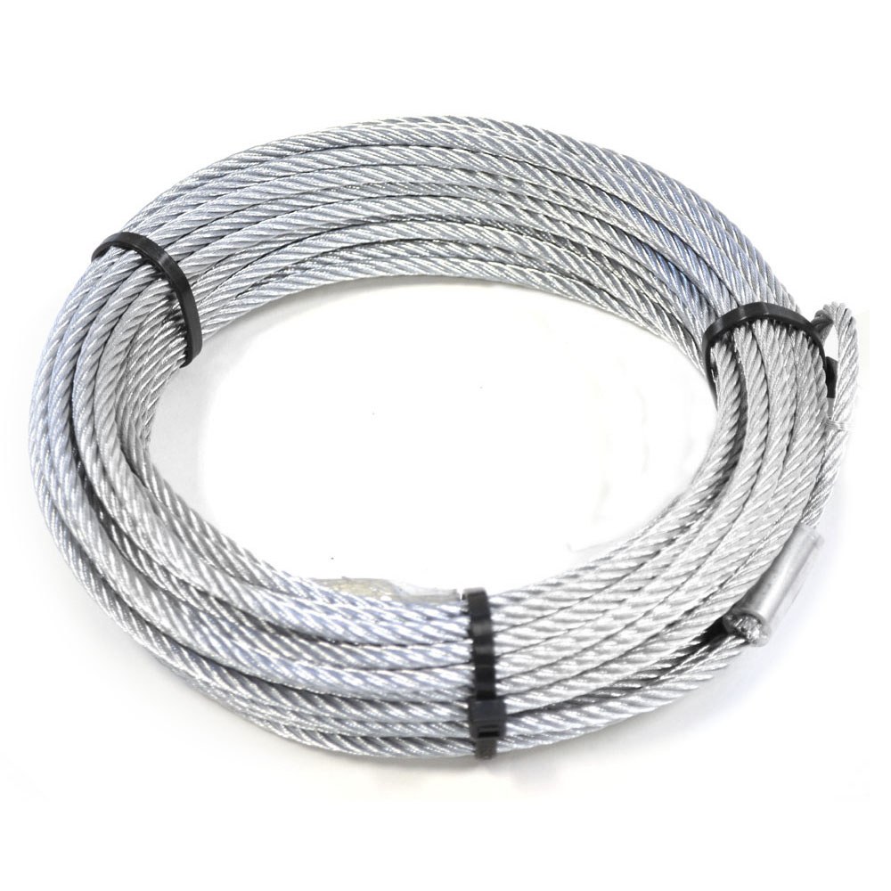 WARN Industries Winch Cable, For Warn A2000 and A2500 Winches with Steel Drum, 3/16 Inch Diameter X 50 Foot Length, Galvanized Aircraft Wire – 15236