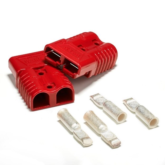 WARN Industries Winch Power Cable Connector, Quick Connect, For Vantage 4000/ Provantage 4500/ RT40 Winches, Set of 2 – 22680