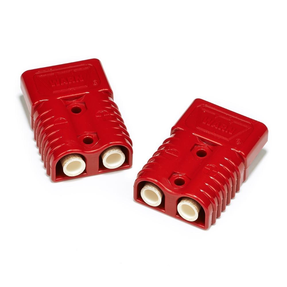 WARN Industries Winch Power Cable Connector, Quick Connect, For Vantage 4000/ Provantage 4500/ RT40 Winches, Set of 2 – 22680