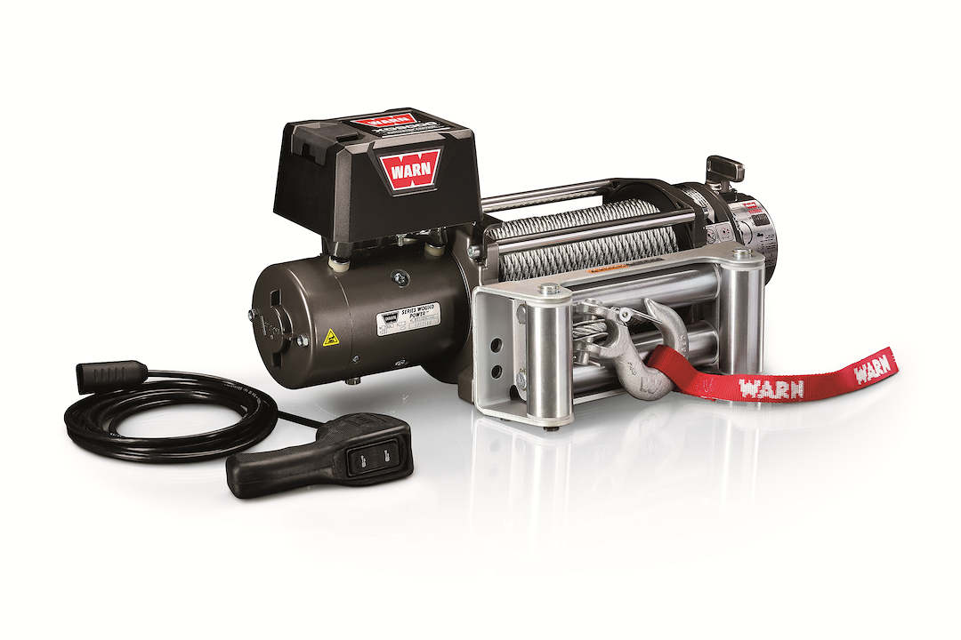 WARN Industries Winch, XD9000 Series, Vehicle Mounted, Vehicle Recovery Winch, 12 Volt Electric, 9000 Pound Line Pull Capacity – 28500
