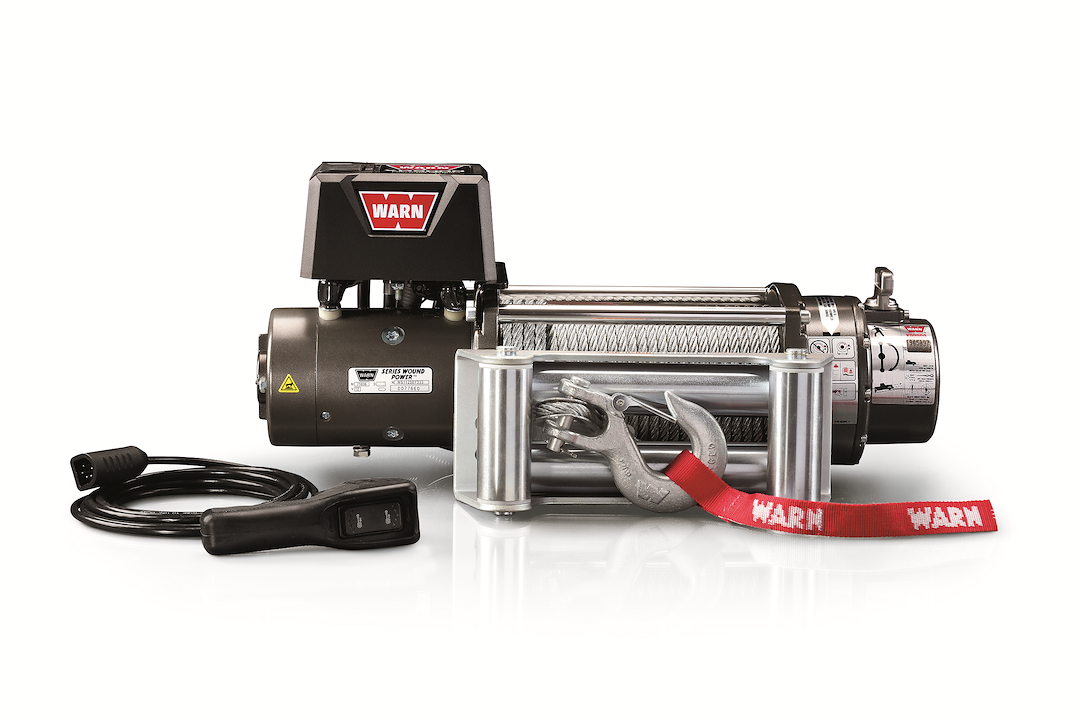 WARN Industries Winch, XD9000 Series, Vehicle Mounted, Vehicle Recovery Winch, 12 Volt Electric, 9000 Pound Line Pull Capacity – 28500