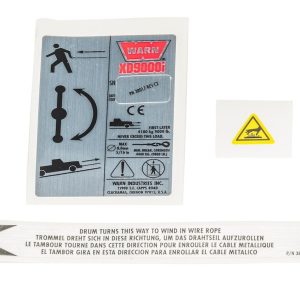 WARN Industries Winch Label, For Warn XD9000i Winch – 38305