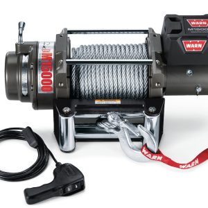 WARN Industries Winch, M15000 Series, Vehicle Mounted, Vehicle Recovery Winch, 12 Volt Electric, 15000 Pound Line Pull Capacity – 47801