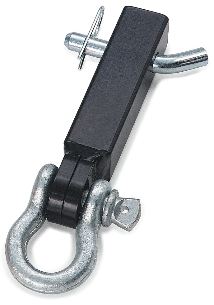 WARN Industries D-Ring Mount, 1-1/4 Inch Class I Receiver Hitch Mount, Rated at 4500 Pounds, 1/2 Inch Pin Size, Black – 62041