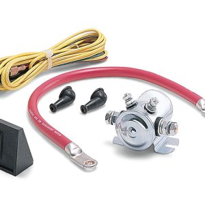 WARN Industries Power Interrupt Kit, With Solenoid, Battery Lead, Dash Mounted Switch, Wiring and Hardware – 62132