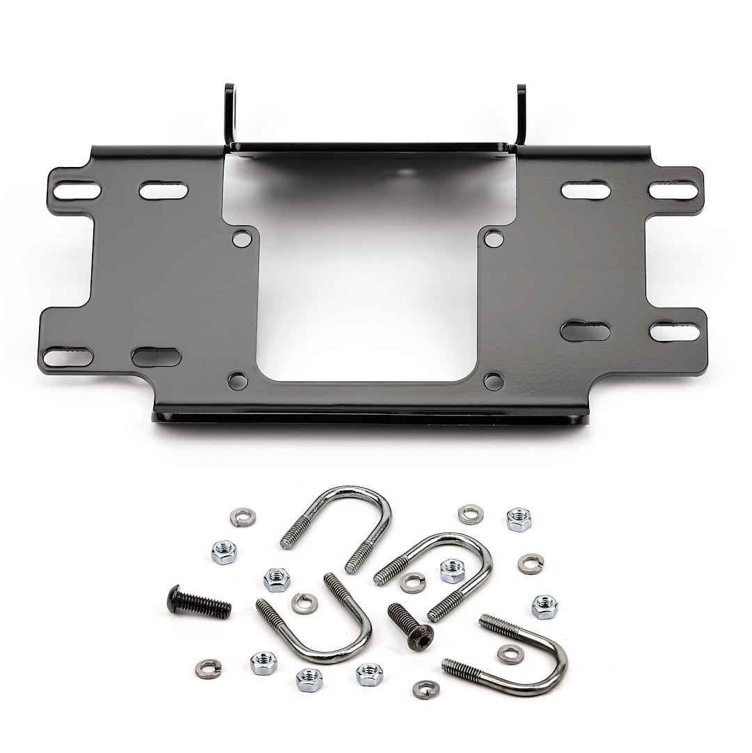 WARN Industries Winch Mount, For 1500 to 3500 Pound Winches, Fixed Mount, Powder Coated, Black – 63801