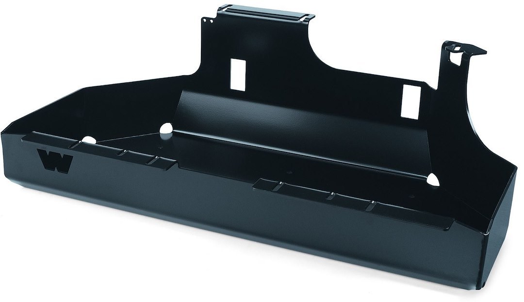 WARN Industries Skid Plate, Body Armor, Fuel Tank Plate, Powder Coated, Black, Steel – 66550