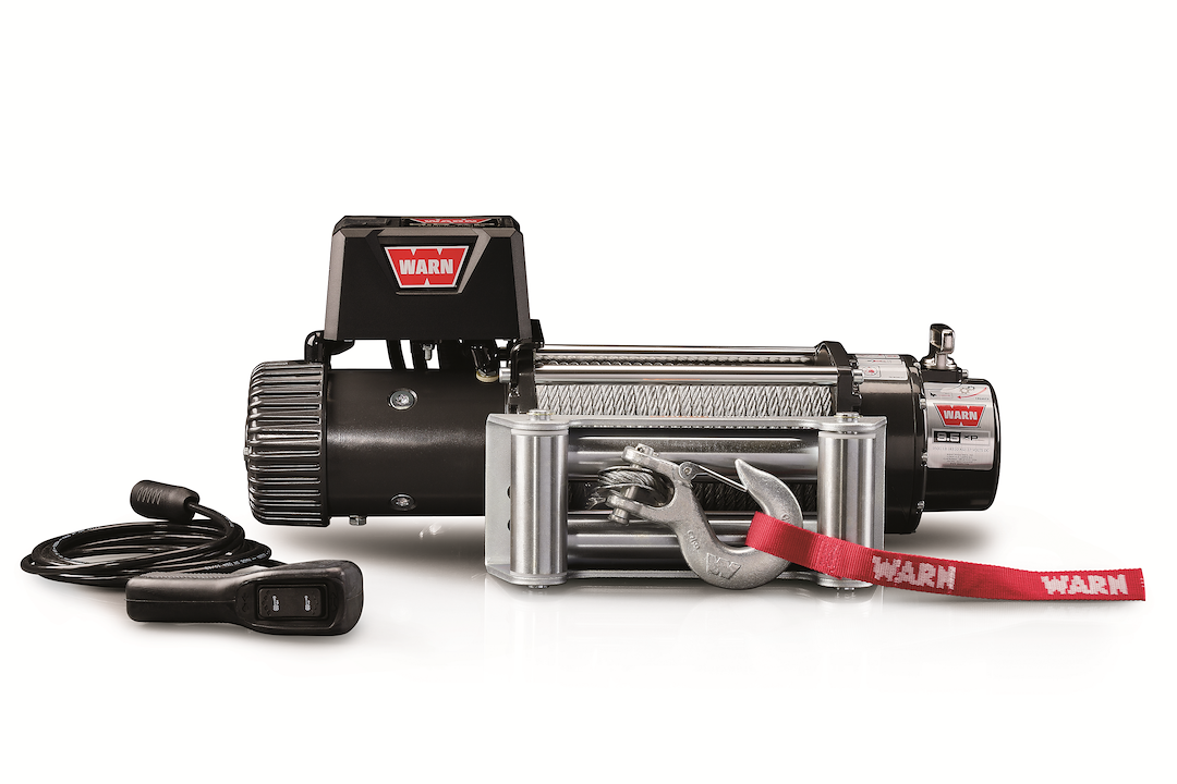 WARN Industries Winch, 9.5XP Series, Vehicle Mounted, Vehicle Recovery Winch, 12 Volt Electric, 9500 Pound Line Pull Capacity – 68500