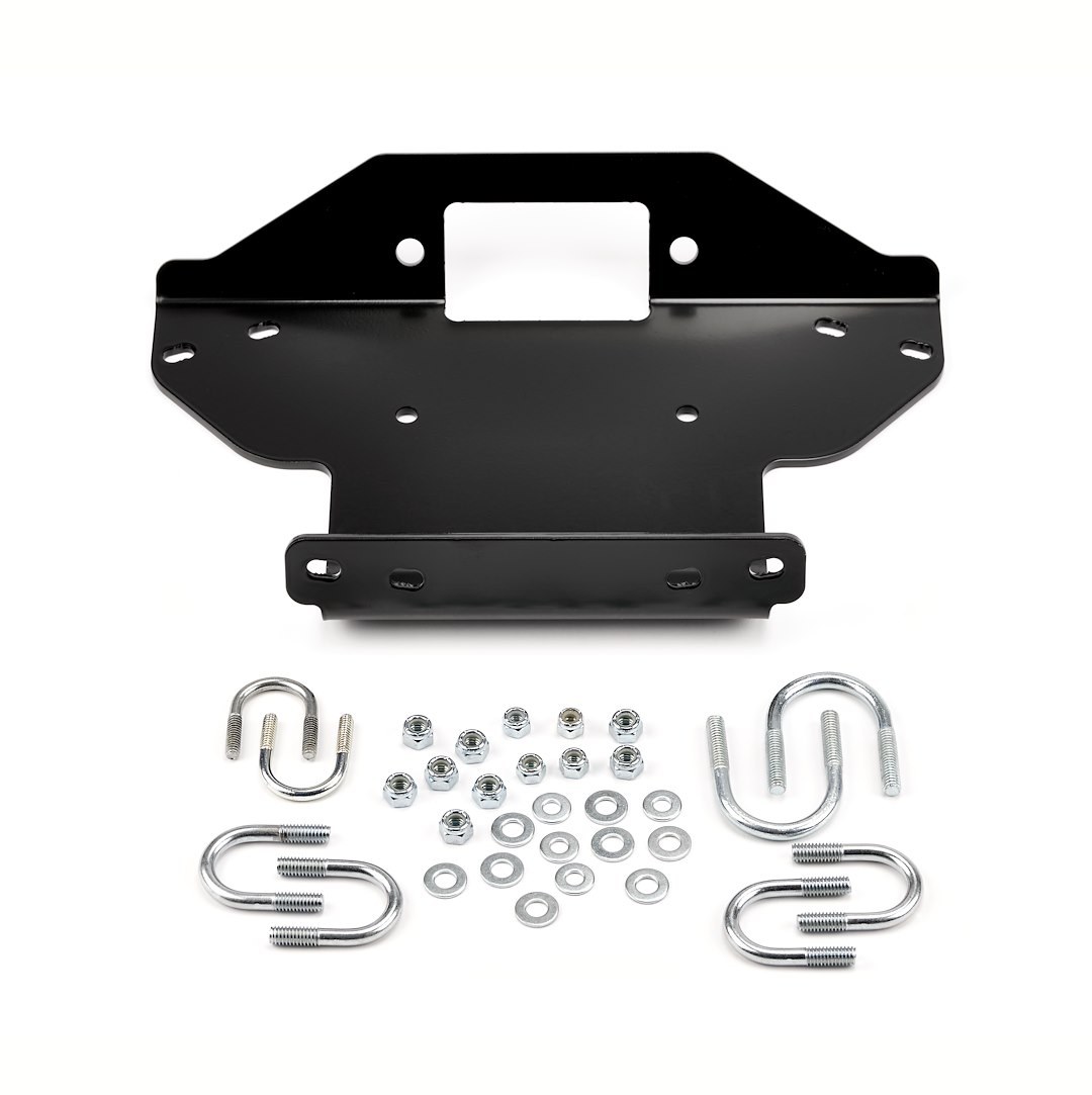 WARN Industries Winch Mount, For 1500 to 3500 Pound Winches, Fixed Mount, Powder Coated, Black – 70207