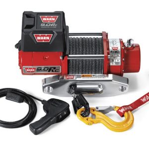 WARN Industries Winch, 9.0RC Series, Vehicle Mounted, Vehicle Recovery Winch, 12 Volt Electric, 9000 Pound Line Pull Capacity – 71550