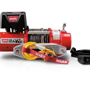 WARN Industries Winch, 9.0RC Series, Vehicle Mounted, Vehicle Recovery Winch, 12 Volt Electric, 9000 Pound Line Pull Capacity – 71550
