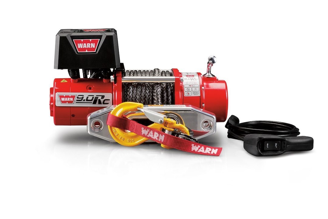 WARN Industries Winch, 9.0RC Series, Vehicle Mounted, Vehicle Recovery Winch, 12 Volt Electric, 9000 Pound Line Pull Capacity – 71550