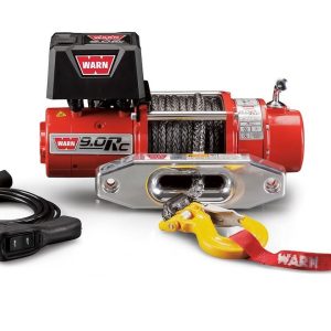 WARN Industries Winch, 9.0RC Series, Vehicle Mounted, Vehicle Recovery Winch, 12 Volt Electric, 9000 Pound Line Pull Capacity – 71550