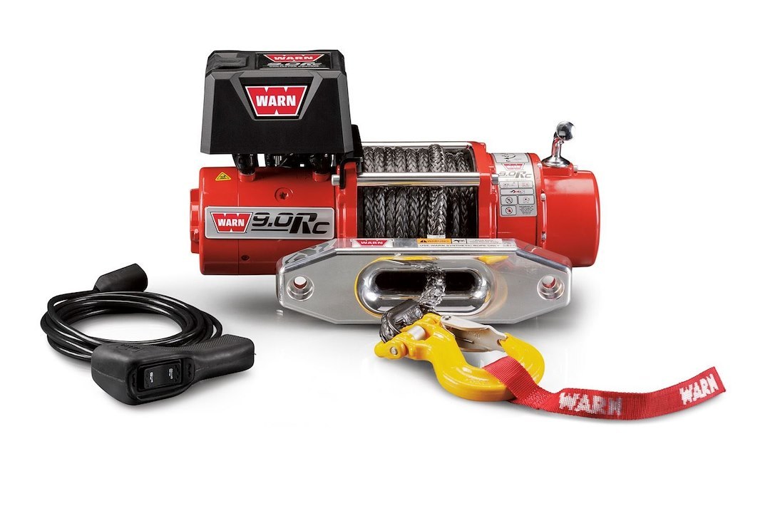 WARN Industries Winch, 9.0RC Series, Vehicle Mounted, Vehicle Recovery Winch, 12 Volt Electric, 9000 Pound Line Pull Capacity – 71550