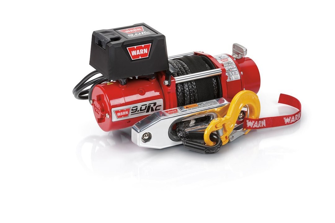 WARN Industries Winch, 9.0RC Series, Vehicle Mounted, Vehicle Recovery Winch, 12 Volt Electric, 9000 Pound Line Pull Capacity – 71550
