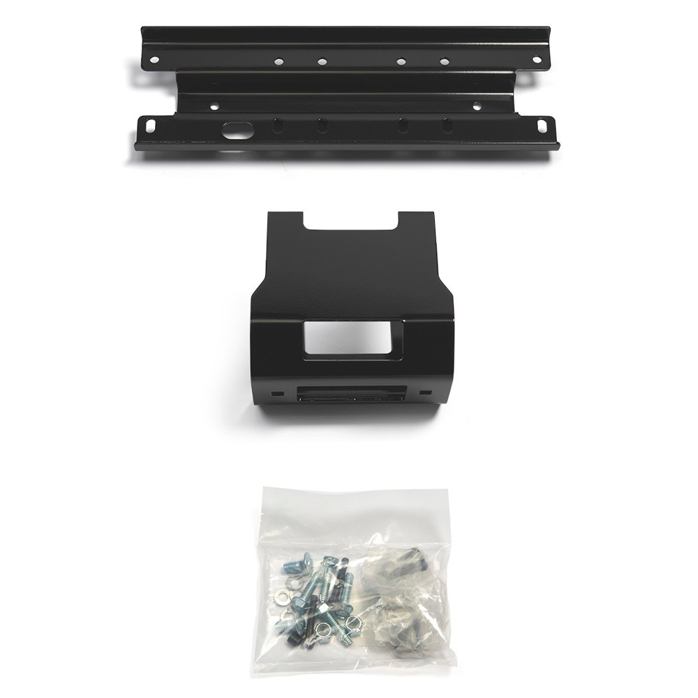 WARN Industries Winch Mount, For 1500 to 3500 Pound Winches, Fixed Mount, Powder Coated, Black – 73680