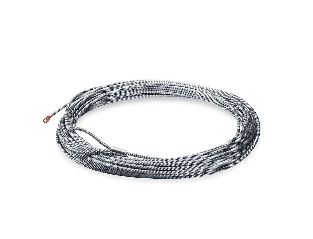 WARN Industries Winch Cable, 12000 Pound Capacity, 3/8 Inch Diameter X 80 Foot Length, Galvanized Aircraft Wire – 74313