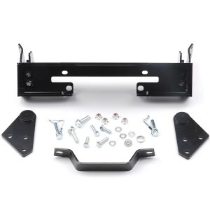 WARN Industries Snow Plow Mount, Front Kit, Black, Includes Mounting Bracket and Hardware. Requires Base Tube Assembly. See Required Parts. – 79234