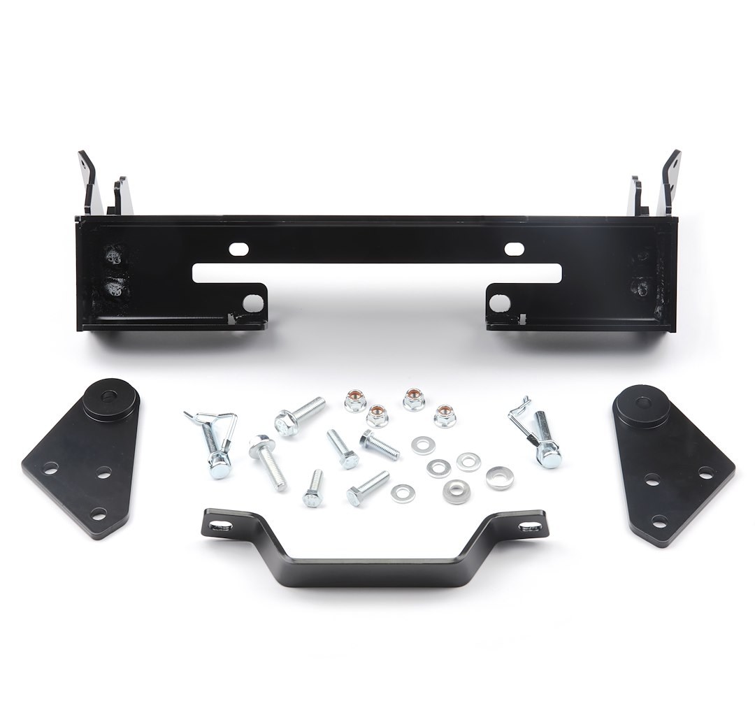 WARN Industries Snow Plow Mount, Front Kit, Black, Includes Mounting Bracket and Hardware. Requires Base Tube Assembly. See Required Parts. – 79234