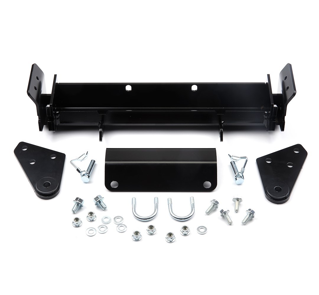 WARN Industries Snow Plow Mount, Front Kit, Black, Includes Mounting Bracket and Hardware. Requires Base Tube Assembly. See Required Parts. – 79403