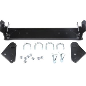 WARN Industries Snow Plow Mount, Front Kit, Black, Includes Mounting Bracket and Hardware. Requires Base Tube Assembly. See Required Parts. – 79605