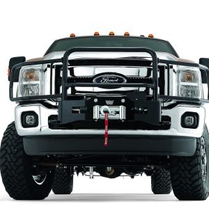 WARN Industries Driving/ Fog Light Mounting Bar, Trans4mer ® Gen II, For Warn Generation II Trans4mer Grille Guard, Mounts 4 Lights, Polished – 80148