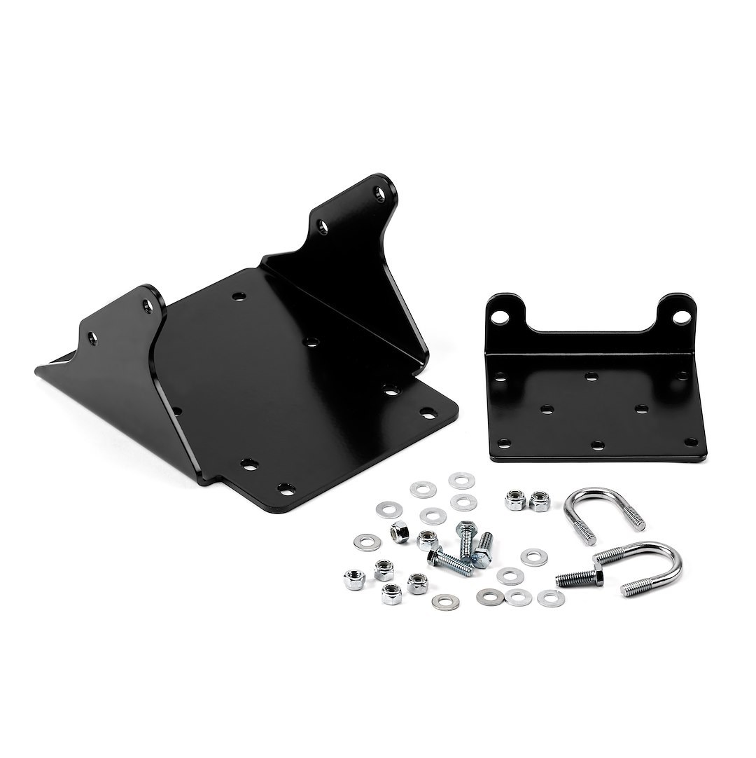 WARN Industries Winch Mount, For 1500 to 3500 Pound Winches, Fixed Mount, Powder Coated, Black – 83130