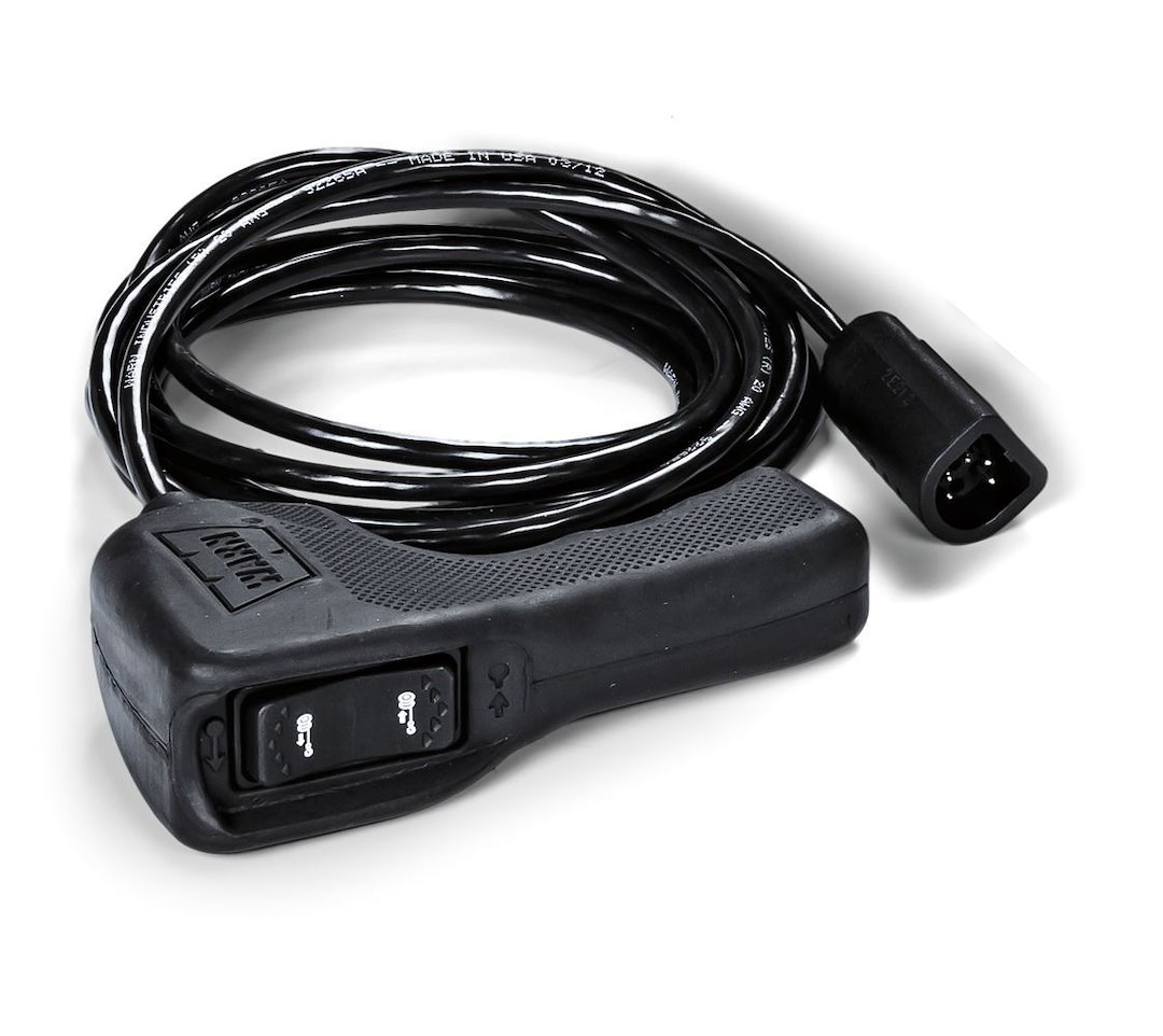 WARN Industries Winch Remote Hand Held Controller, Standard Replacement, Plug-IN, 12 Foot Connector Cable – 83665