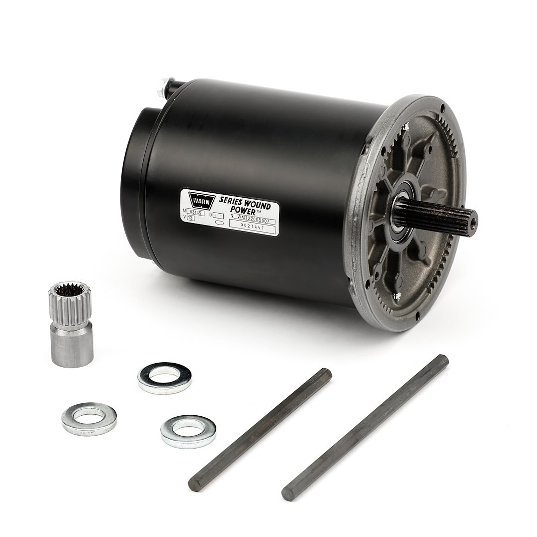 WARN Industries Winch Motor, Motor Upgrade Kit for DC1600 and DC2000 Hoist – 84211