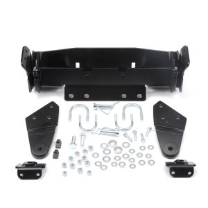 WARN Industries Snow Plow Mount, Front Kit, Black, Includes Mounting Bracket and Hardware. Requires Base Tube Assembly. See Required Parts. – 84354