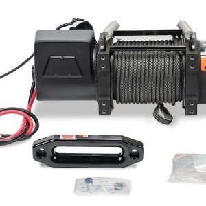 WARN Industries Winch, Severe Duty, Series 18-C-2D, Vehicle Mounted, Large Frame for Military Operations, 24 Volt Electric – 85675