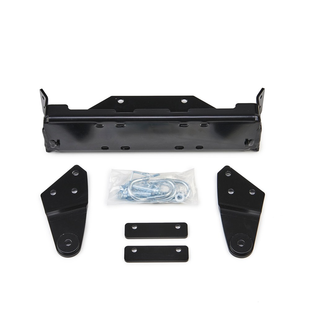WARN Industries Snow Plow Mount, Front Kit, Black, Includes Mounting Bracket and Hardware. Requires Base Tube Assembly. See Required Parts. – 86142