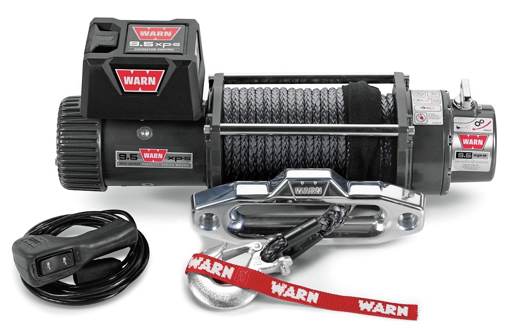 WARN Industries Winch, 9.5XP Series, Vehicle Mounted, Vehicle Recovery Winch, 12 Volt Electric, 9500 Pound Line Pull Capacity – 87310
