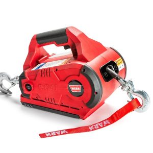 WARN Industries Winch, Pullzall ™, Portable, Lifting and Pulling Winch, Cordless 24 Volt DC, 1000 Pound Line Pull Capacity – 885005