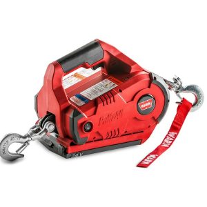 WARN Industries Winch, Pullzall ™, Portable, Lifting and Pulling Winch, Cordless 24 Volt DC, 1000 Pound Line Pull Capacity – 885005