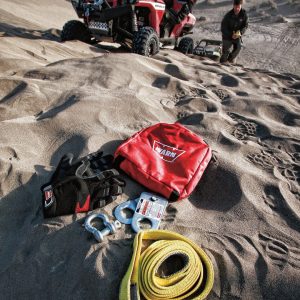 WARN Industries Winch Rigging Kit, Includes 9000 Pound Capacity Snatch Block, 2 Tree Trunk Protectors, 1/2 Inch D-Shackle – 88915