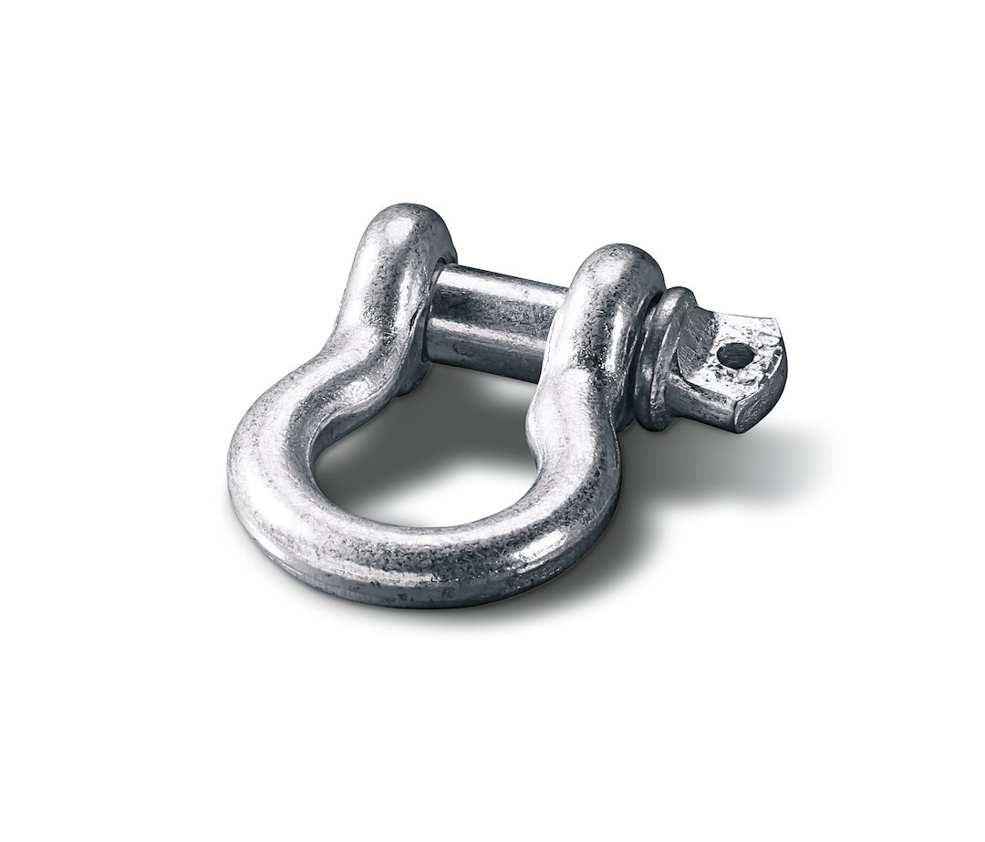 WARN Industries D-Ring, 1.2 Inch Pin Diameter, Up to 4000 Pound Weight Rating, Steel, Single – 88998